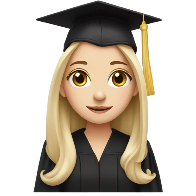 Graduated white girl who is crying with a sad smile emoji