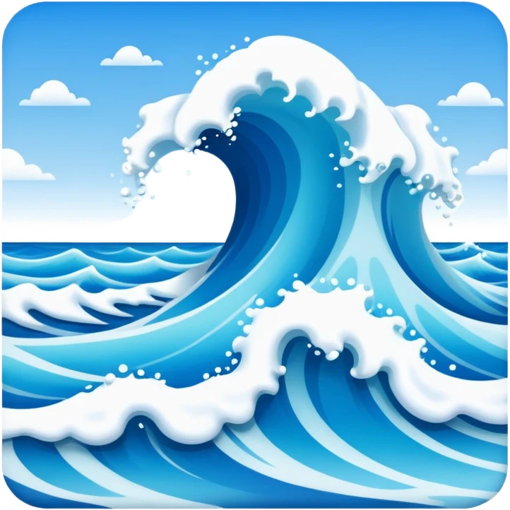 calm Ocean Waves on shore  emoji