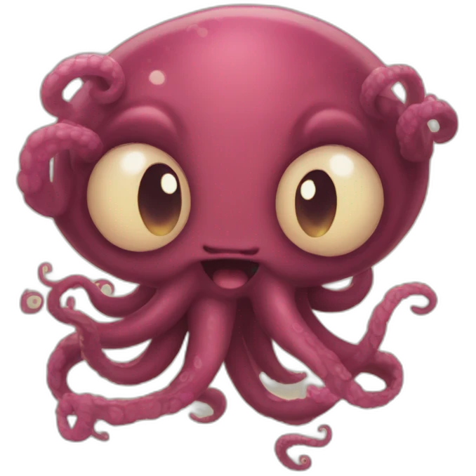 cute kraken cute face HYPED emoji