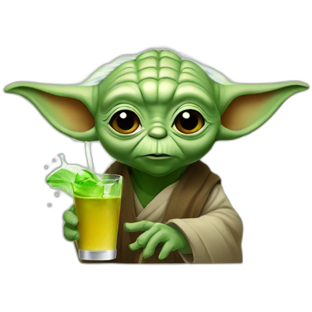 yoda drinking. abeer emoji
