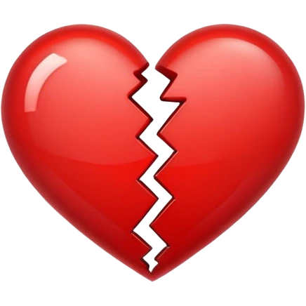 outlined broken heart icon emoji