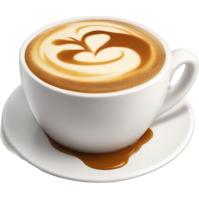 Cappuccino with caramel drizzle and caramel creamer iced ￼ emoji