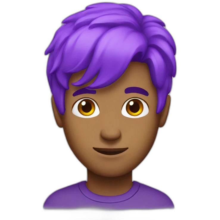 guy with purple hair emoji