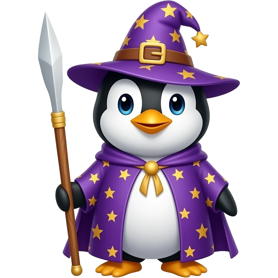Penguin Wizard emoji