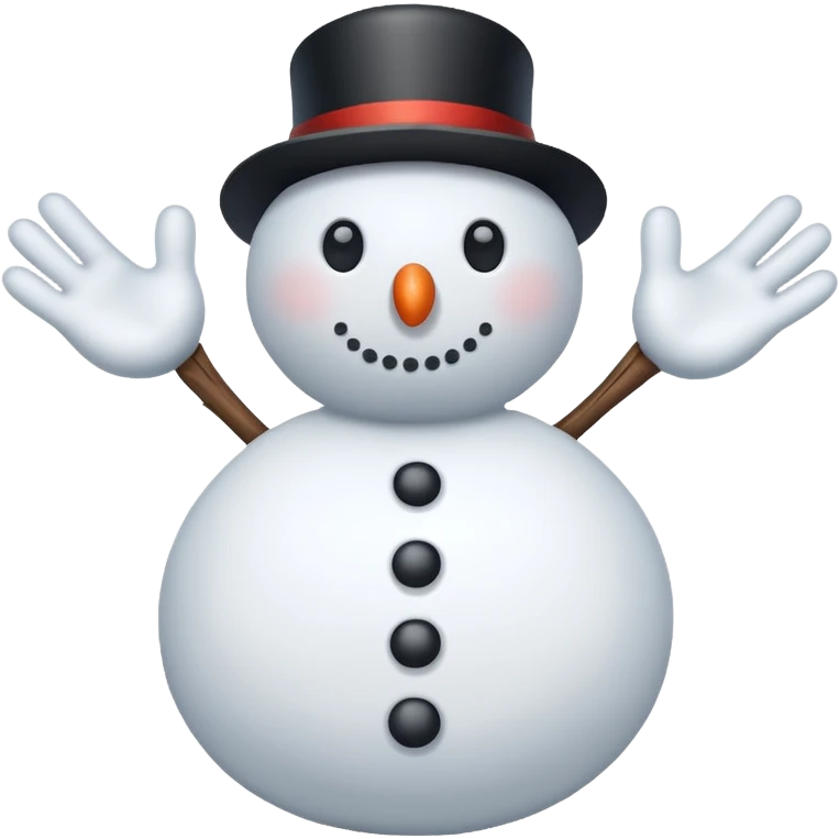 snowman hands emoji