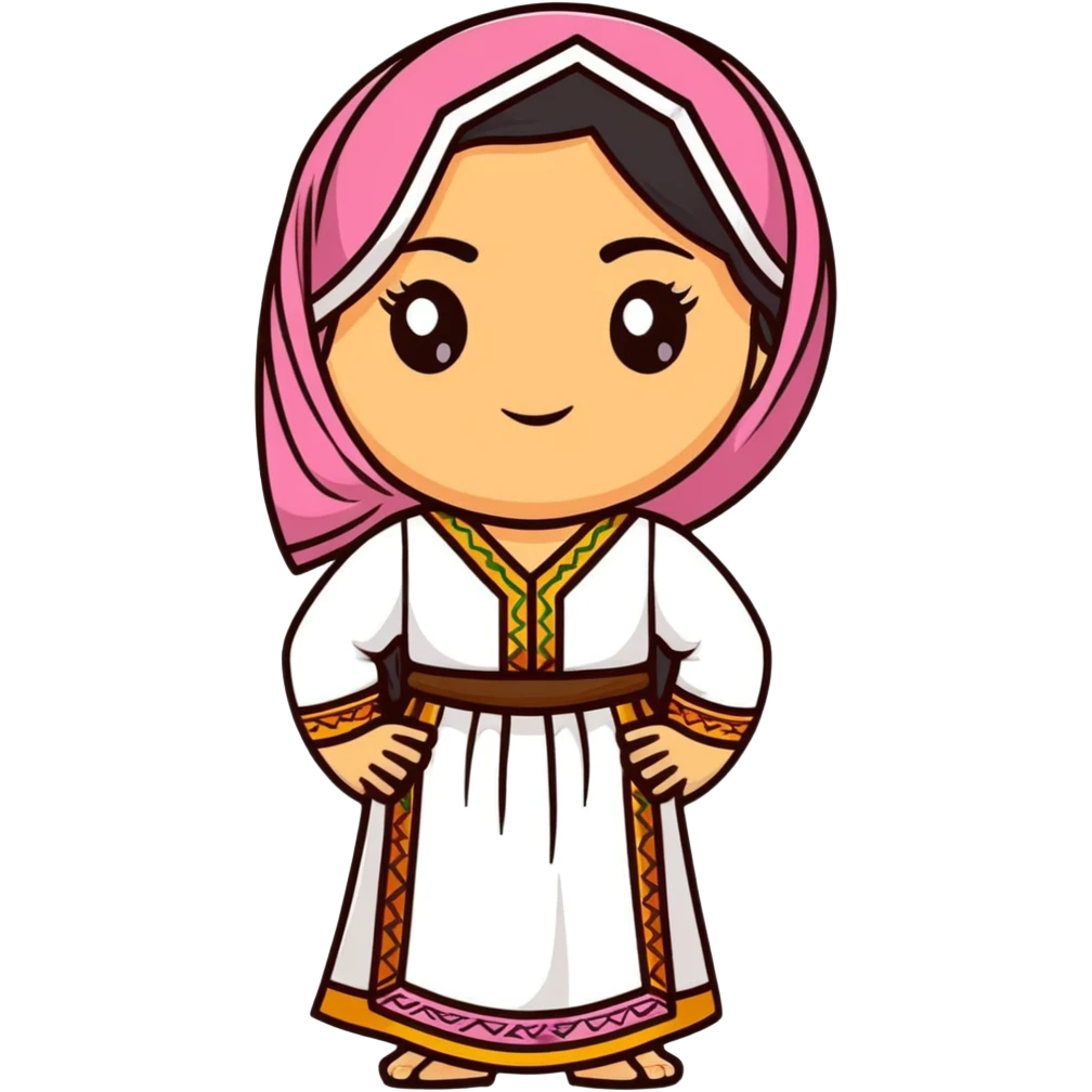Kurdish woman with traditional dress emoji