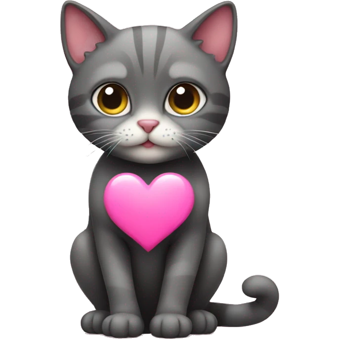 Cat with pink heart  emoji