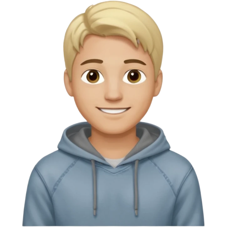 Kjekk gutt (lys i huden) som har pynta seg. Har på seg Jeans og grå hette genser og håret skal være  midtskill og fargen på håret er blondt. Litt øyevipper men ikke mye og litt mørke brun. Skal se HOT Å SEXY UT smile mer!!! Ca 20 år gammel  emoji