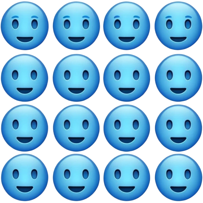 Blue emoji sigma emoji