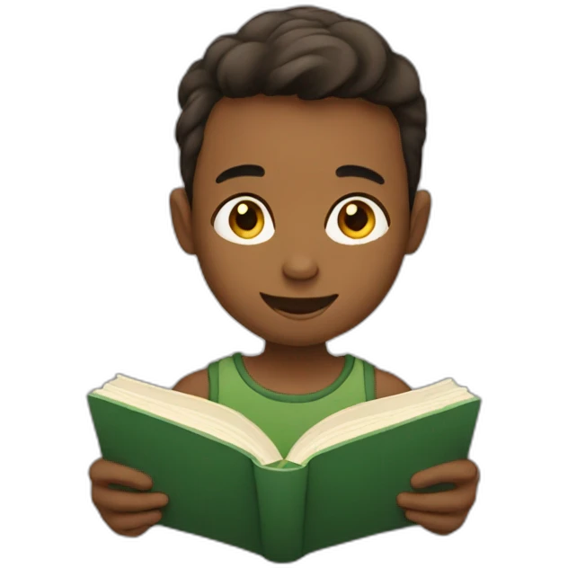 boy read a book emoji