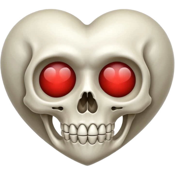Skeleton heart emoji