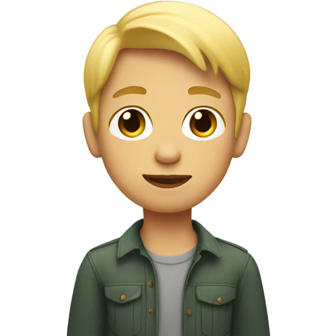 Human boy blonde hair on a duck sbody  emoji