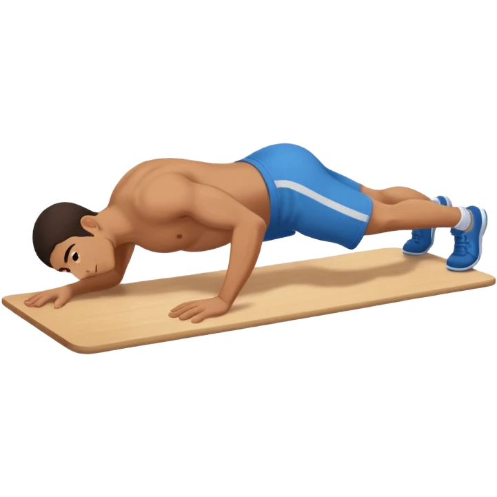 latin guy doing a planche on the floor emoji