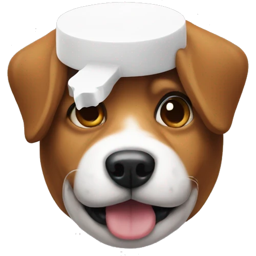 marshmallow dog emoji