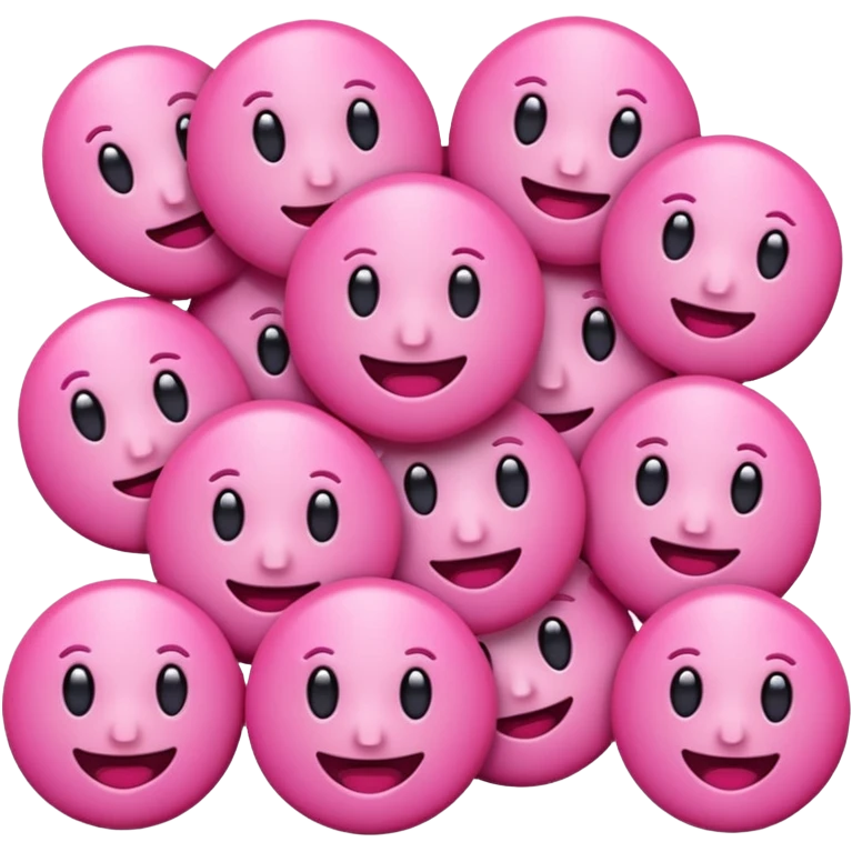 Generate me lots of pink emojis emoji