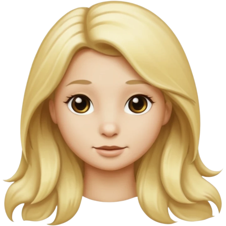 Girl seal with long blonde hair emoji