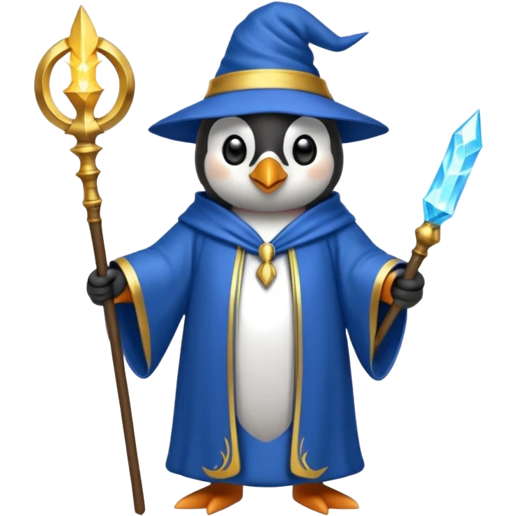 Penguin Wizard emoji