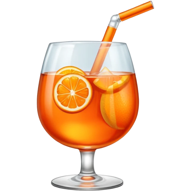 Mach mir einen Aperol in Emoji Stil emoji