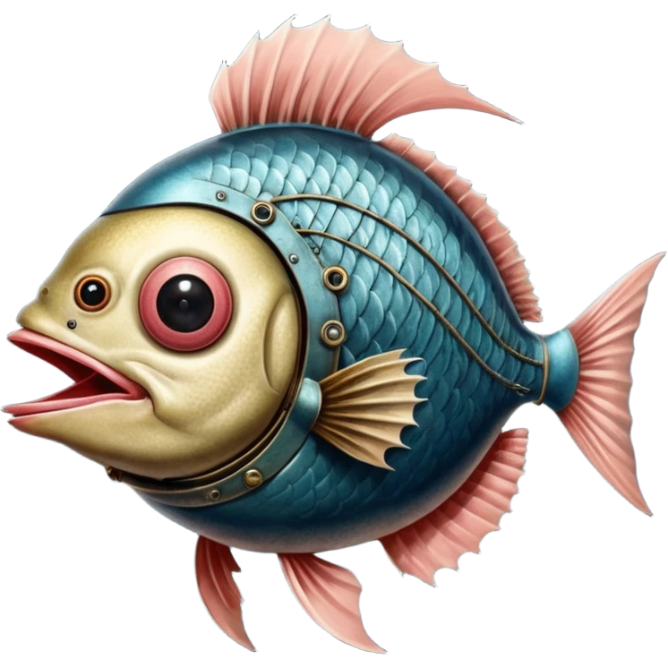 cinematic steam-punk -  hieronymus bosch phantasmagoric mutated creatures - hybrids of human, birds and fish emoji