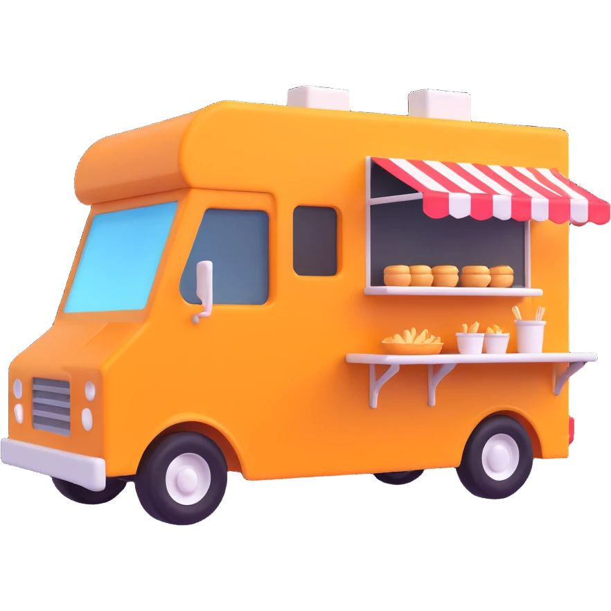 generate me a 3D food truck emoji