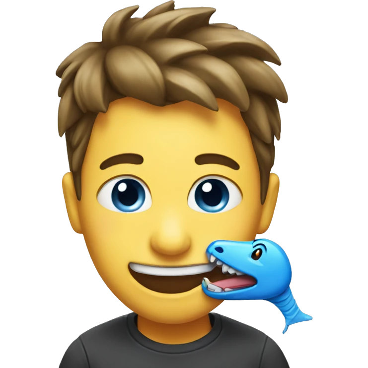 emoji with a blue tongue  emoji