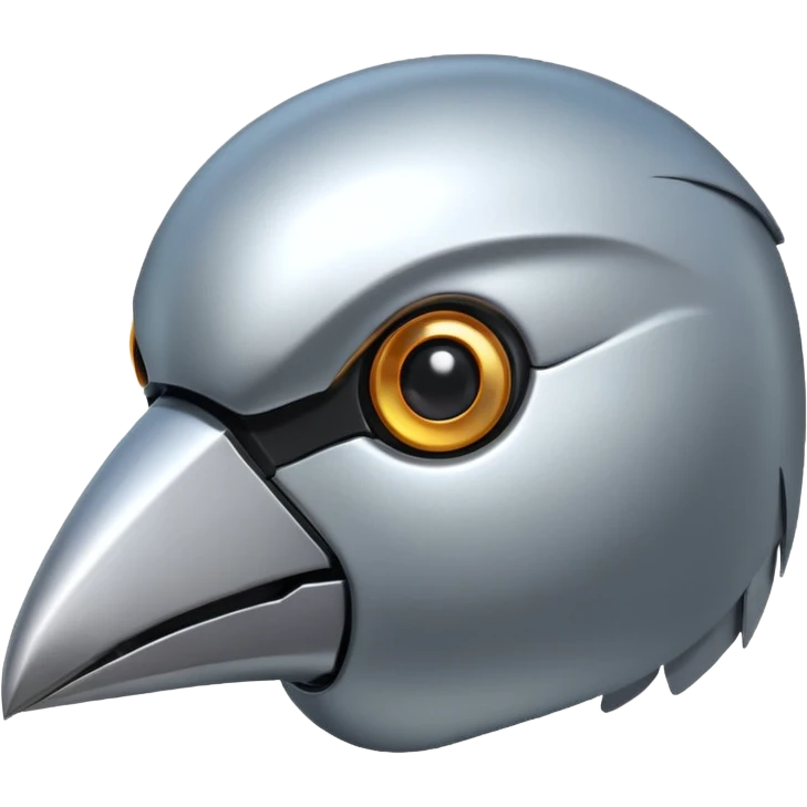robot birdd head emoji
