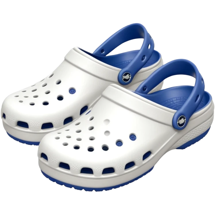 Pure white Crocs clogs, top-down angle, clean matte texture, ventilation holes visible, minimal lighting, dark neutral background, realistic product photo, no logos, no text. emoji