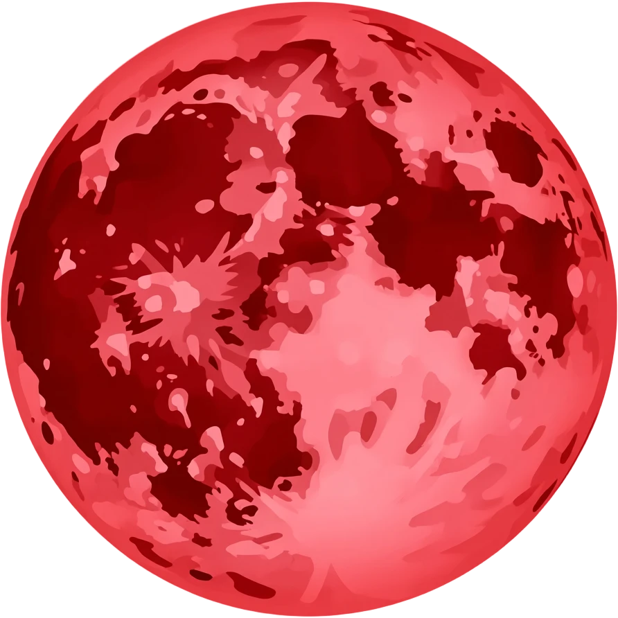 Red moon emoji emoji