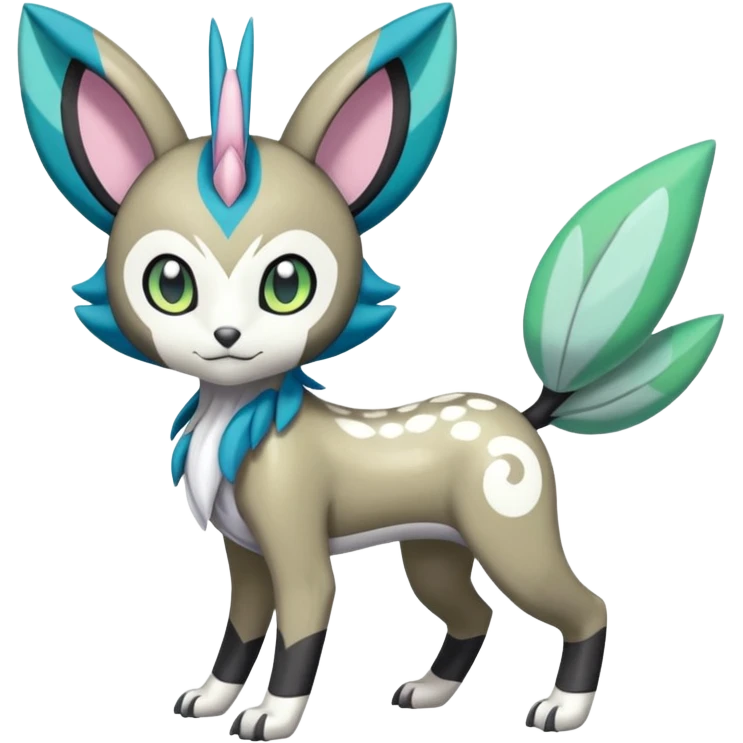 Colorful Exotic Randomly-colored Cartoon Anime Meloetta-WereGarurumon-Trico-Pokémon-Fakémon-fusion-hybrid-creature emoji