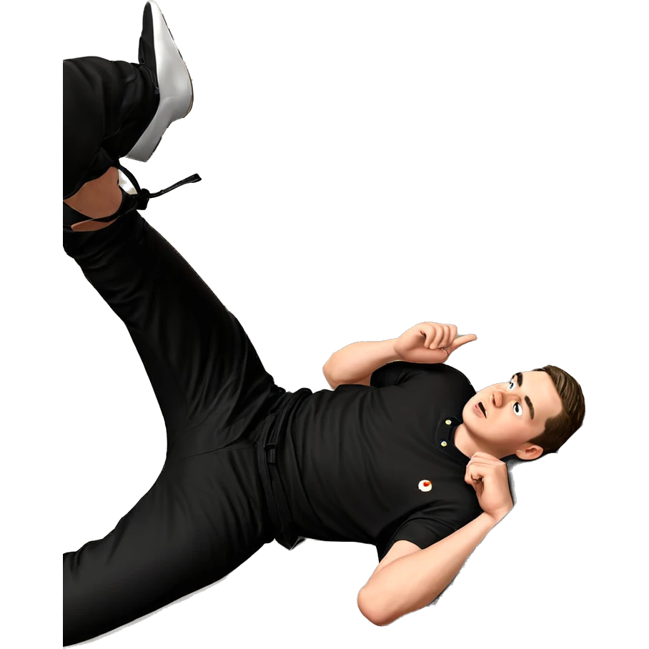 relaxed boy in stylish outfit emoji