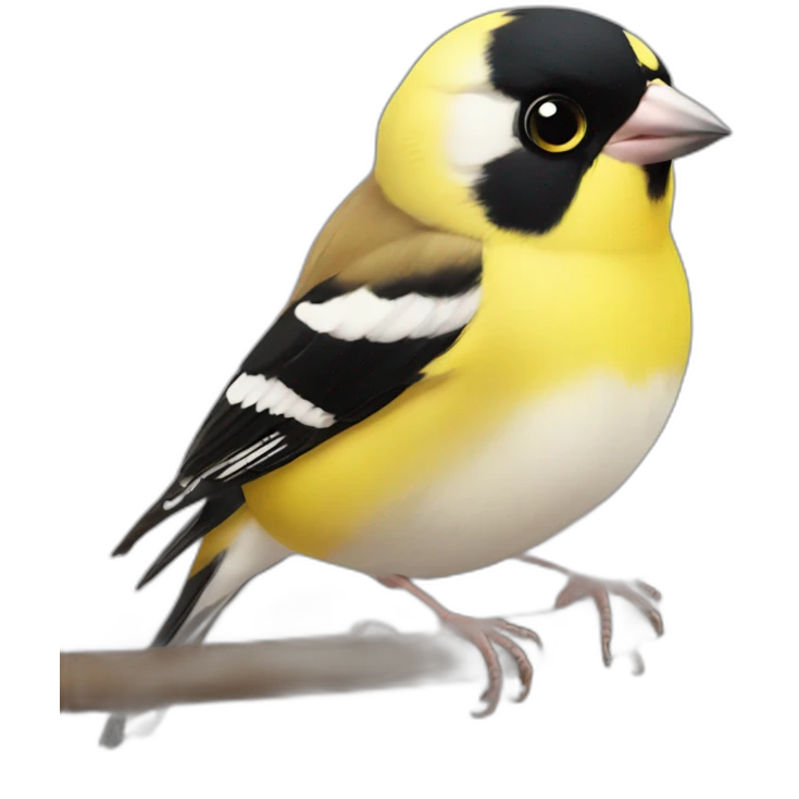 goldfinch bird big eyes emoji