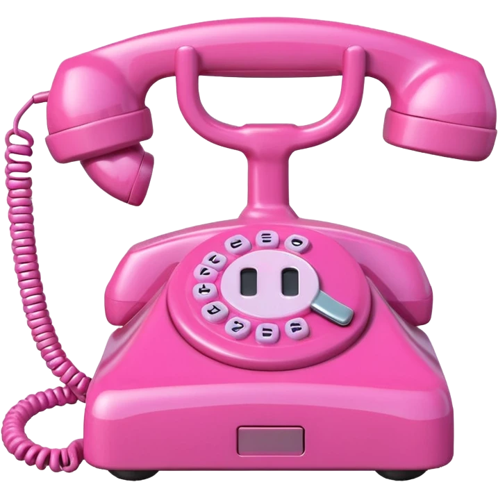 Pink phone emoji