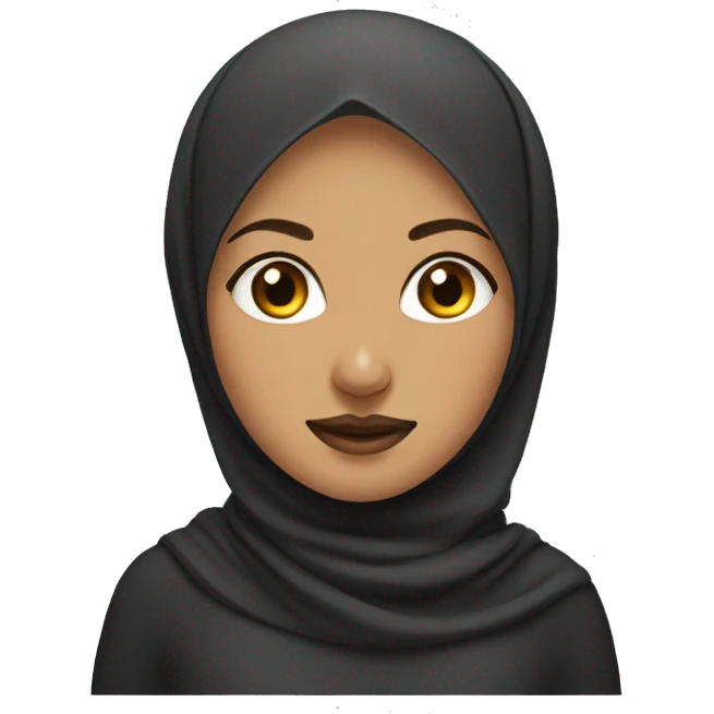 Hijabi girl with moustache emoji
