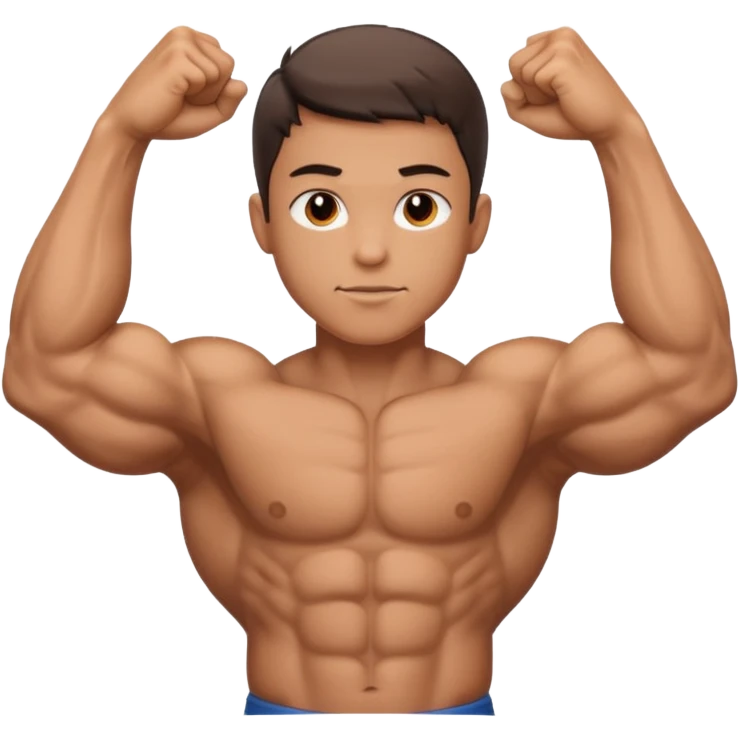 muscular boy with veiny hands arms and biceps emoji