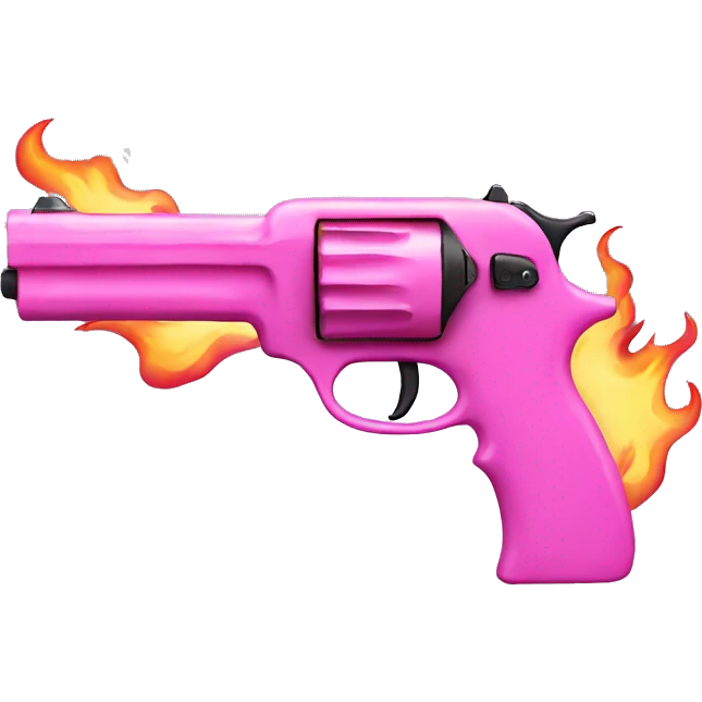 Pink gun with flames  emoji