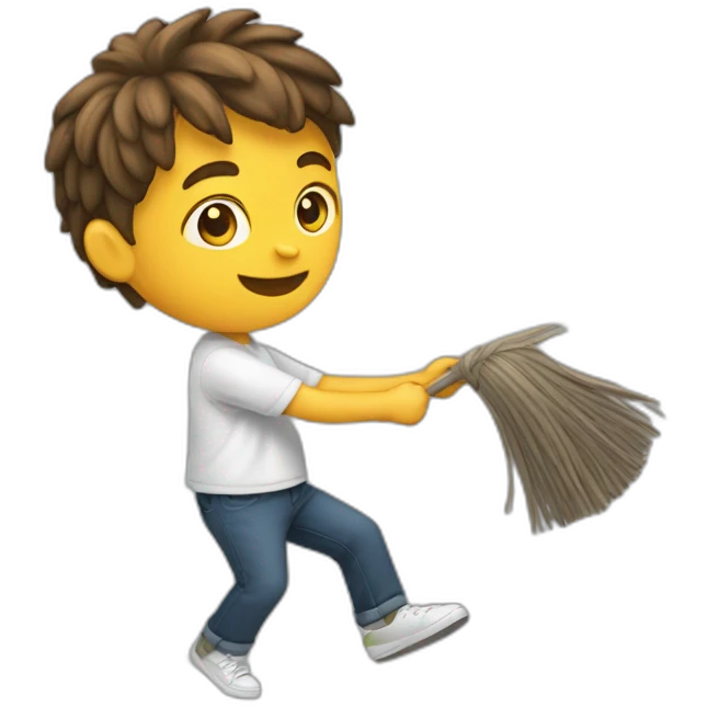 Un garçon qui saute la haie emoji
