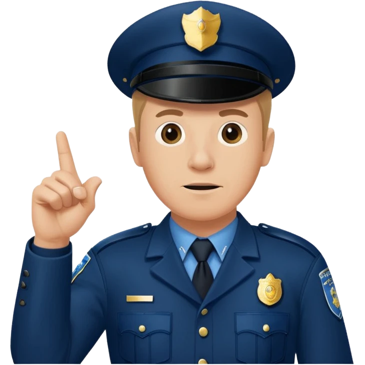 reference to "what he said" quote from Hot Fuzz movie - add pointing to another policeman emoji