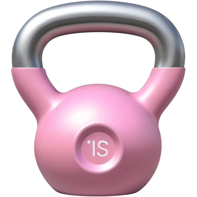 light pink kettlebell, sleek minimal emoji