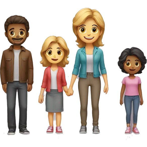 a family with a man, a woman,twe boy and one girls emoji