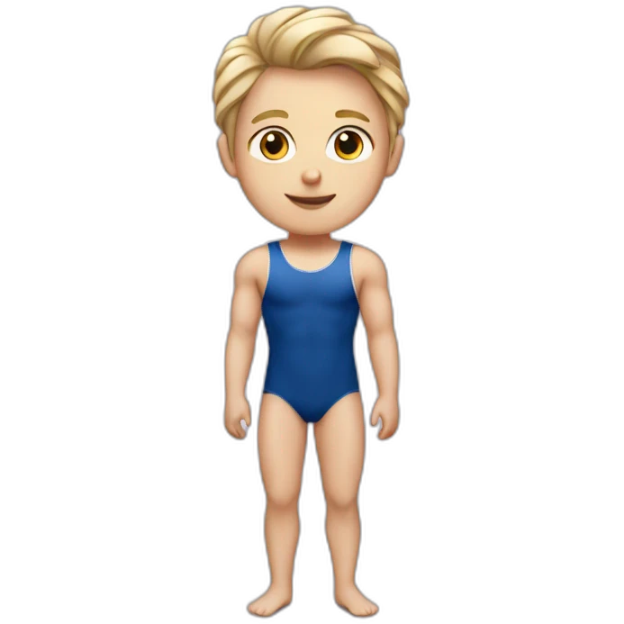 white boy in gym leotard emoji