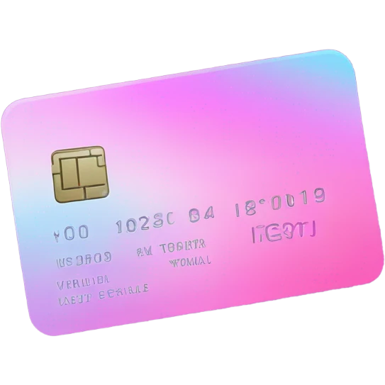 Vaporwave color themed credit card emoji, DO NOT INCLUDE NUMBERS OR TEXT emoji