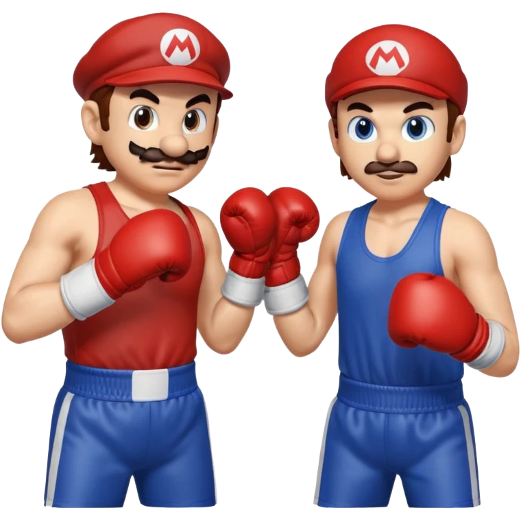 Mario vs sonic boxing ring emoji