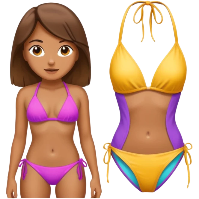 Girl in a bikini emoji