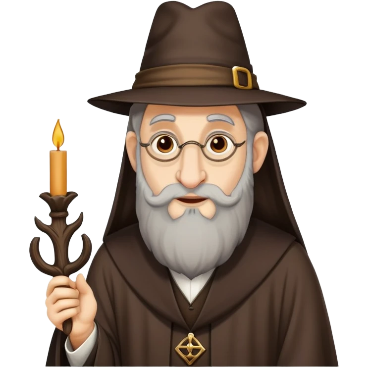 Make me a rabbi jew witch has the kipa and the little curls coming out of the kipa on the sides wearing a costume and having a really big nose emoji