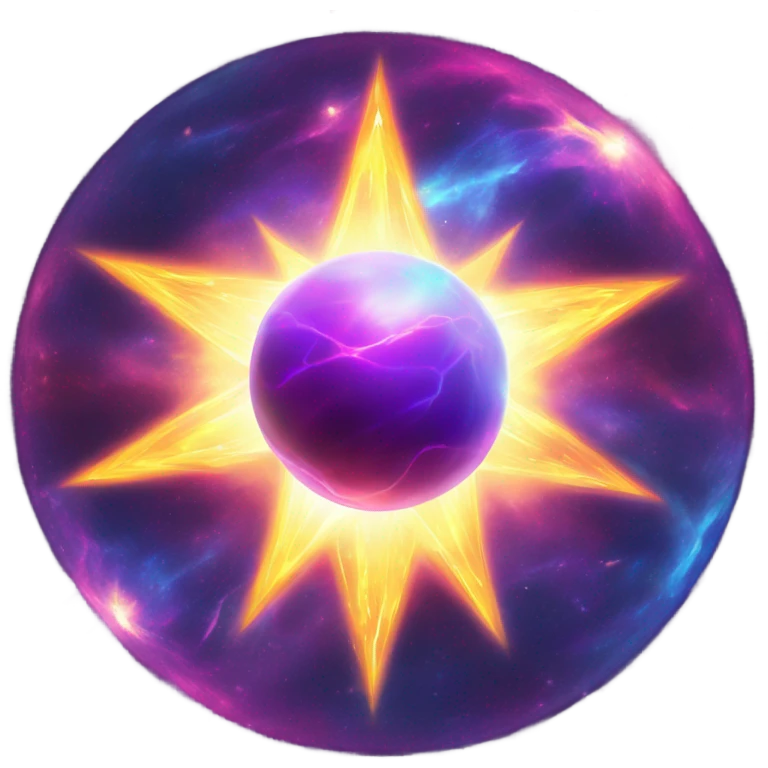 astral projection explosive star inside a ball emoji
