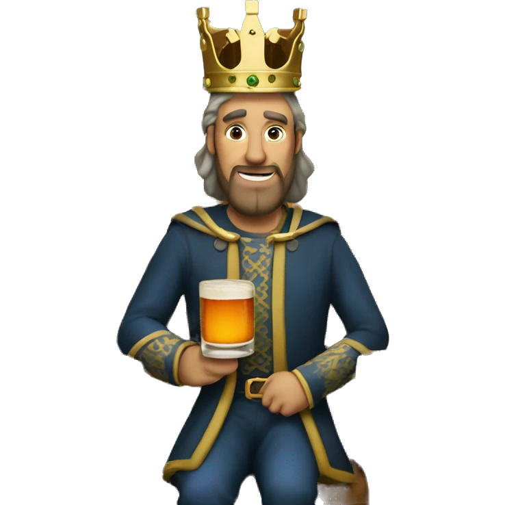 king in a castle irish with whiskey emoji