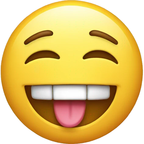 Emoji drooling and sweating smiling emoji