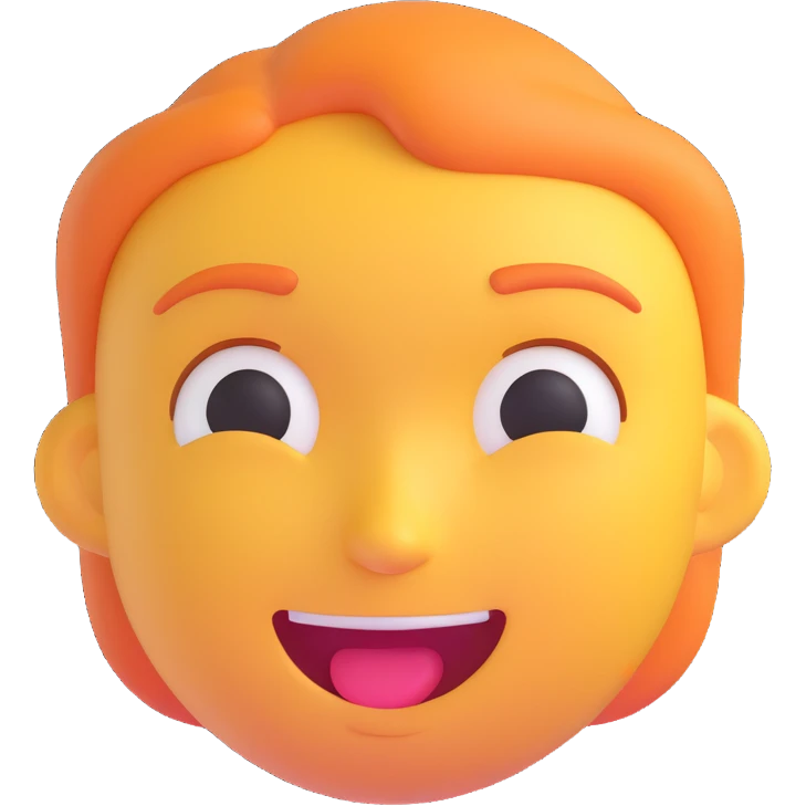 portrait inspired by the person in the reference image, winking expression, simple background, 3D emoji style emoji