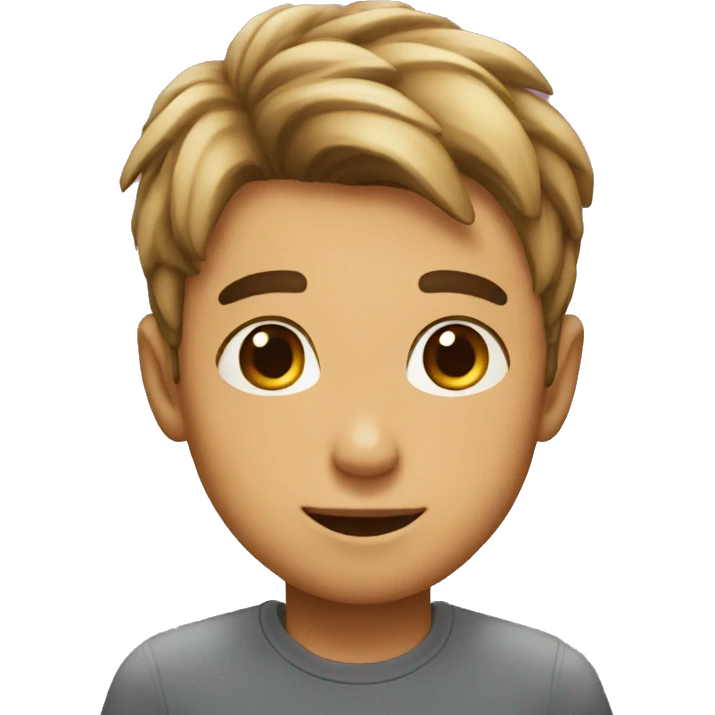 Blushing boy emoji