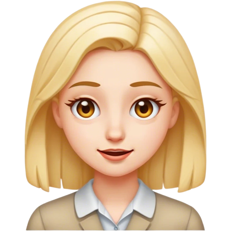 intelectual girl blinking emoji